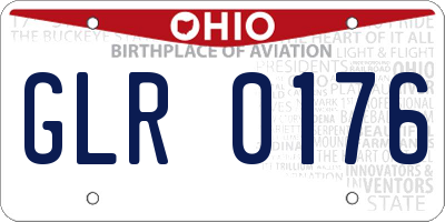 OH license plate GLR0176