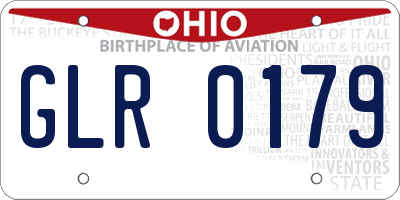 OH license plate GLR0179
