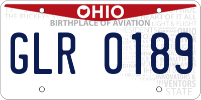 OH license plate GLR0189