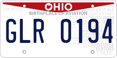 OH license plate GLR0194