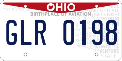 OH license plate GLR0198
