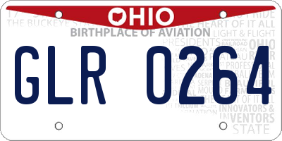 OH license plate GLR0264