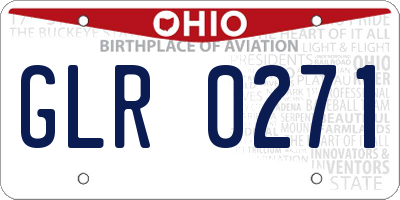 OH license plate GLR0271