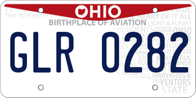 OH license plate GLR0282