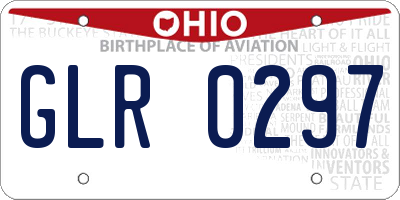 OH license plate GLR0297