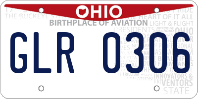 OH license plate GLR0306