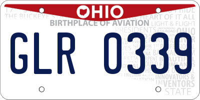 OH license plate GLR0339