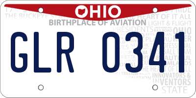 OH license plate GLR0341