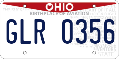 OH license plate GLR0356