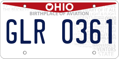 OH license plate GLR0361