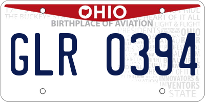 OH license plate GLR0394