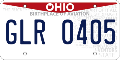 OH license plate GLR0405
