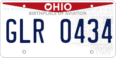 OH license plate GLR0434