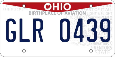 OH license plate GLR0439