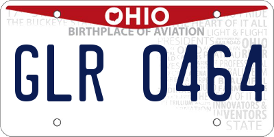 OH license plate GLR0464