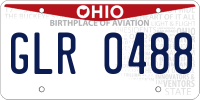 OH license plate GLR0488