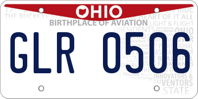 OH license plate GLR0506