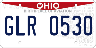 OH license plate GLR0530