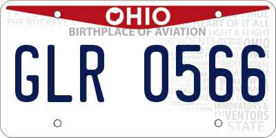 OH license plate GLR0566