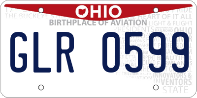 OH license plate GLR0599