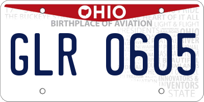 OH license plate GLR0605