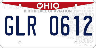 OH license plate GLR0612