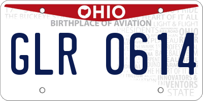 OH license plate GLR0614