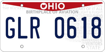 OH license plate GLR0618
