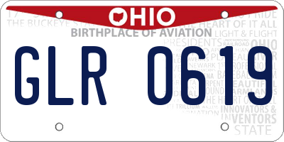 OH license plate GLR0619