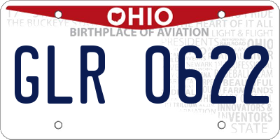 OH license plate GLR0622