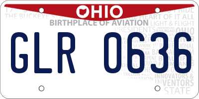 OH license plate GLR0636