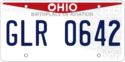 OH license plate GLR0642
