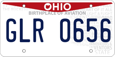 OH license plate GLR0656