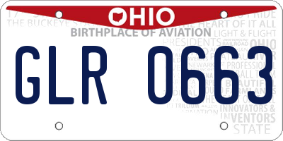 OH license plate GLR0663
