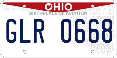 OH license plate GLR0668
