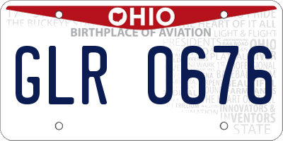 OH license plate GLR0676
