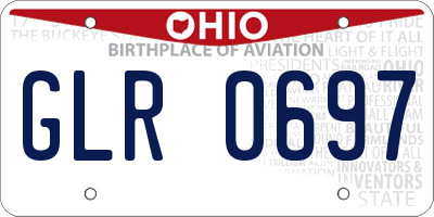 OH license plate GLR0697