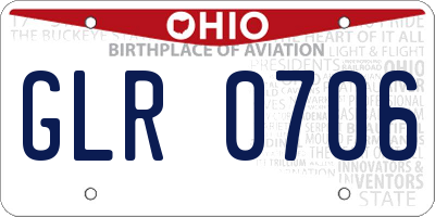 OH license plate GLR0706