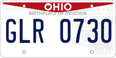 OH license plate GLR0730