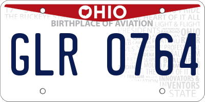 OH license plate GLR0764
