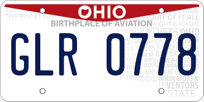 OH license plate GLR0778