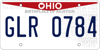OH license plate GLR0784