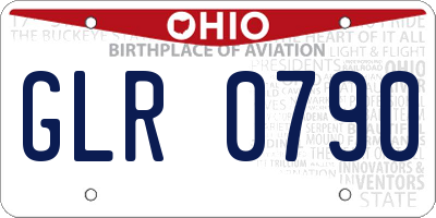OH license plate GLR0790