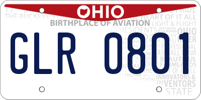 OH license plate GLR0801