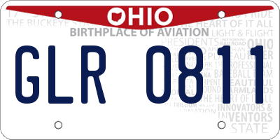 OH license plate GLR0811