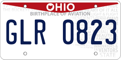 OH license plate GLR0823