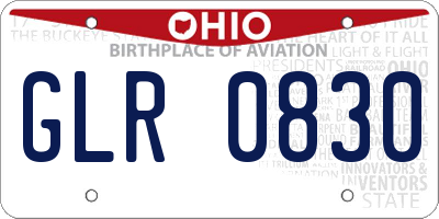 OH license plate GLR0830