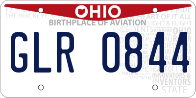 OH license plate GLR0844