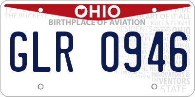 OH license plate GLR0946