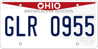 OH license plate GLR0955